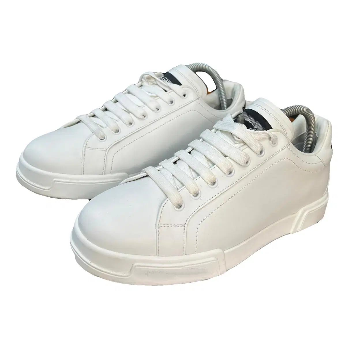 Leather low trainers