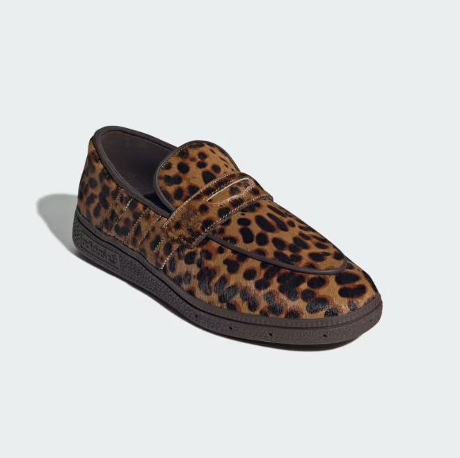 Leopard print genuine leather casual shoes