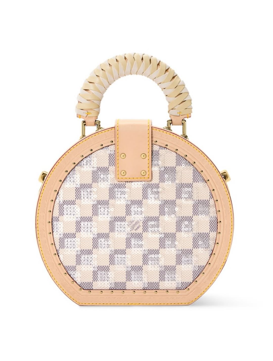 Printed round crossbody bag