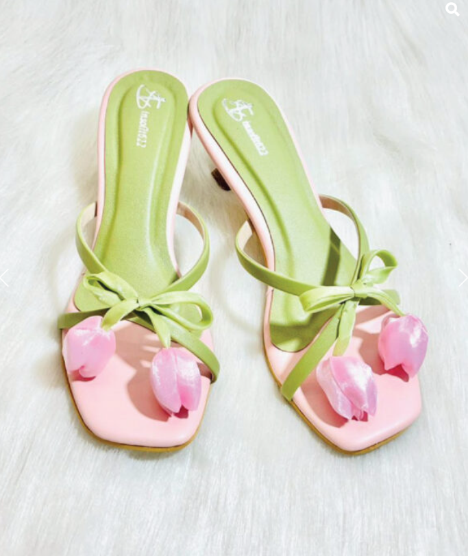 Handmade tulip high heels