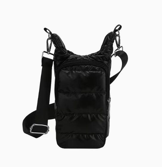 Women's shoulder bag, can hold a water bottle, lined, suitable for various outdoor activities.
