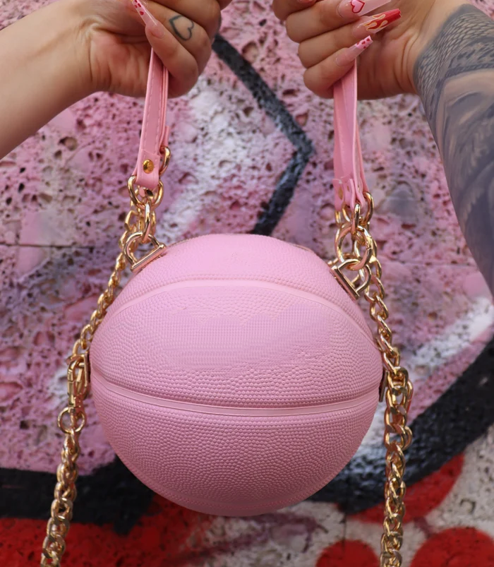 Pink basketball bag