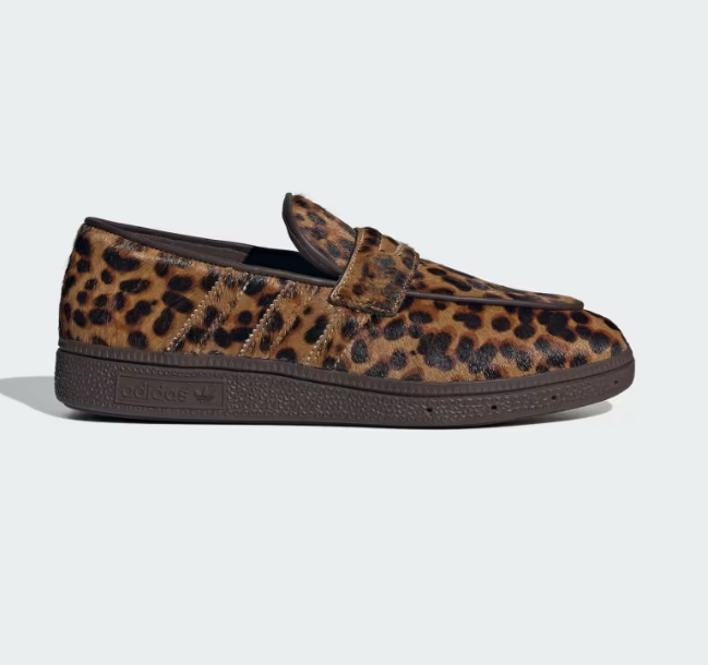 Leopard print genuine leather casual shoes