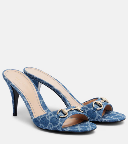 Blue Denim Mules
