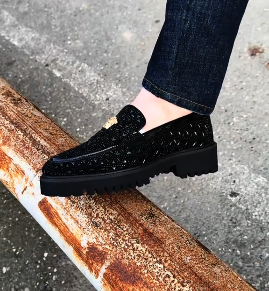 All-Crystal Loafers
