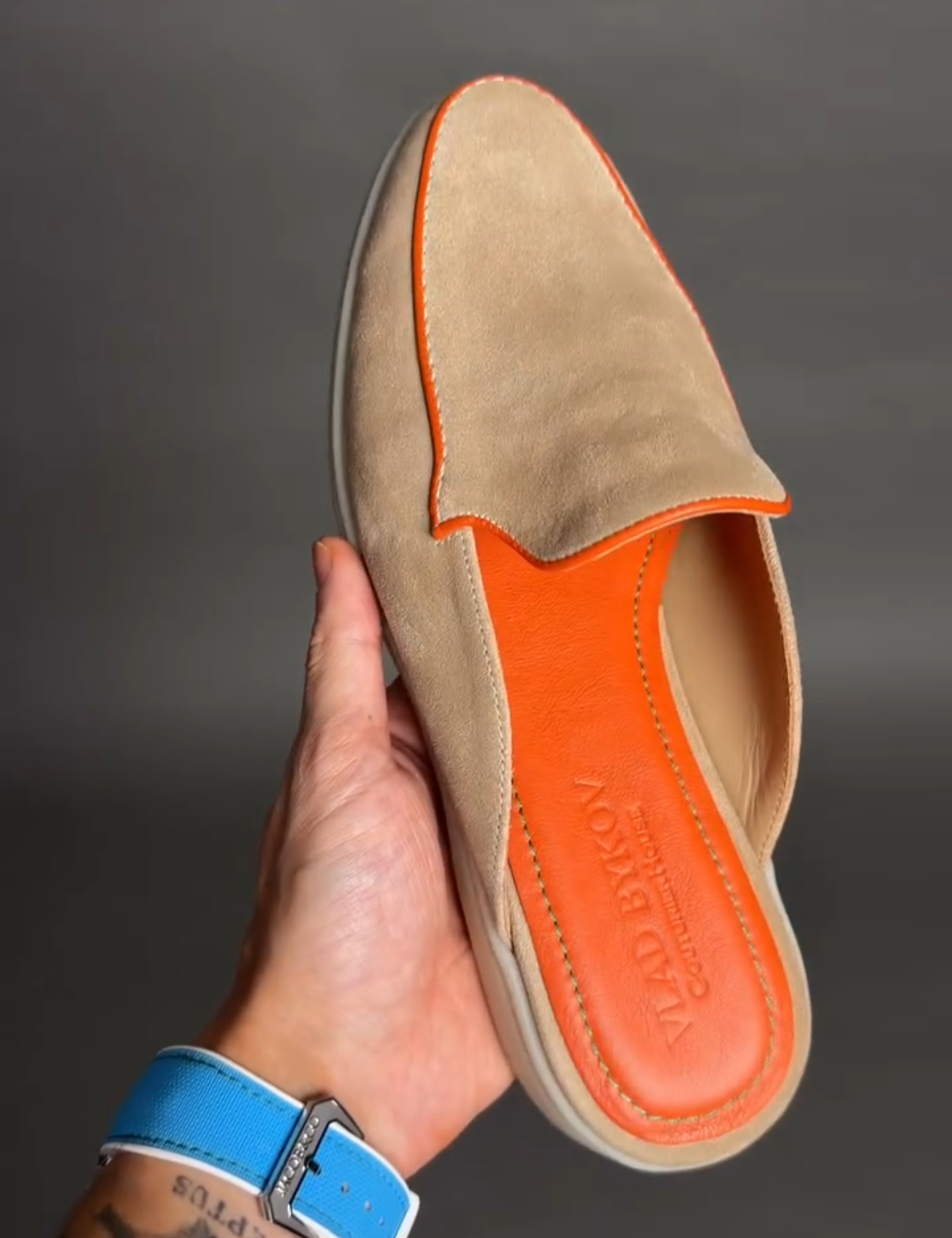 Mules Italian suede