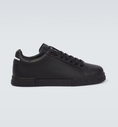 Leather low trainers