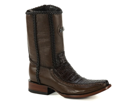 Belly Crocodile Leather Boss Boot