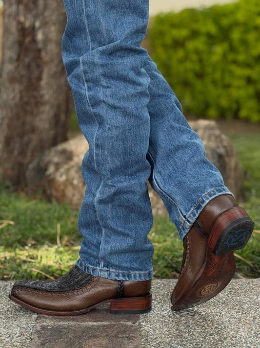 Belly Crocodile Leather Boss Boot