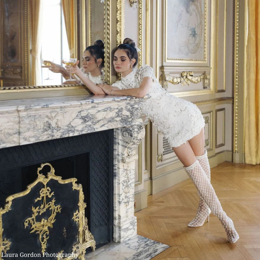 Over-the-Knee Pearl Boots