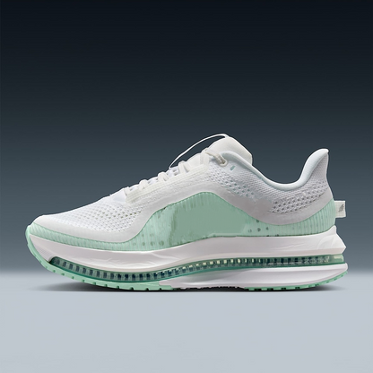 Green running shoes