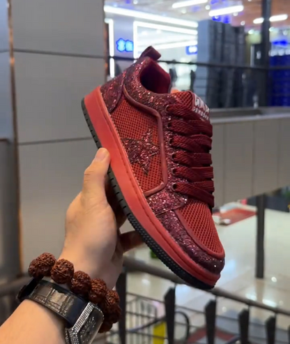 Color-blocked trendy casual shoes