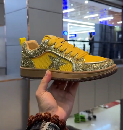 Color-blocked trendy casual shoes