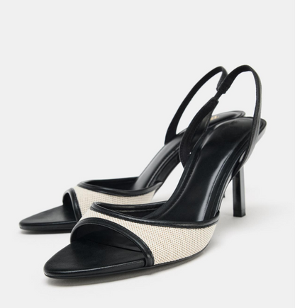TWO-TONE HEEL SANDALS
