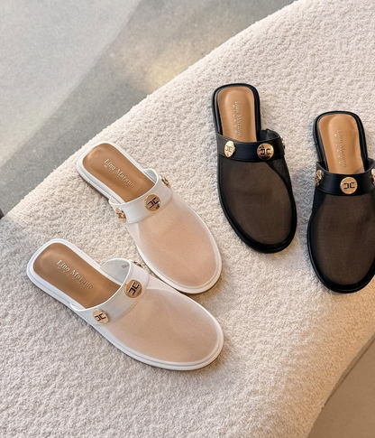 Mesh flat sandals