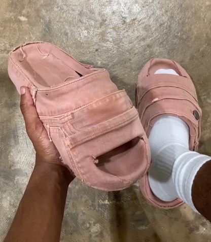 Denim flip-flops