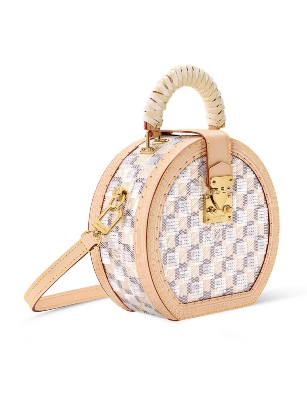 Printed round crossbody bag