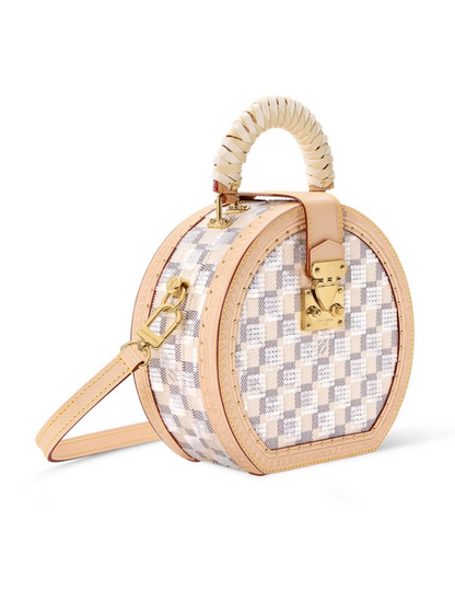 Printed round crossbody bag