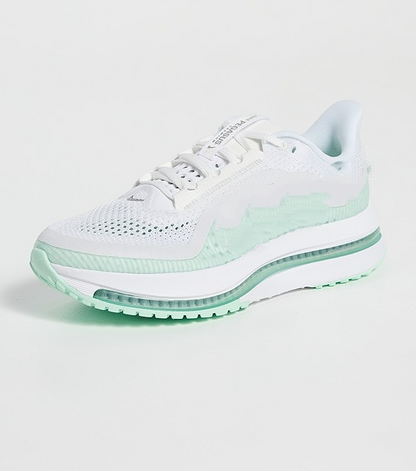 Green running shoes