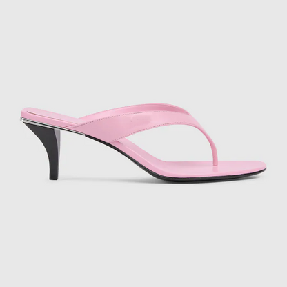 Women's pink rubber thong