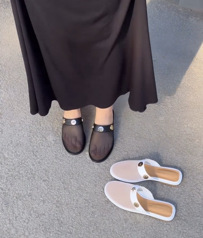 Mesh flat sandals
