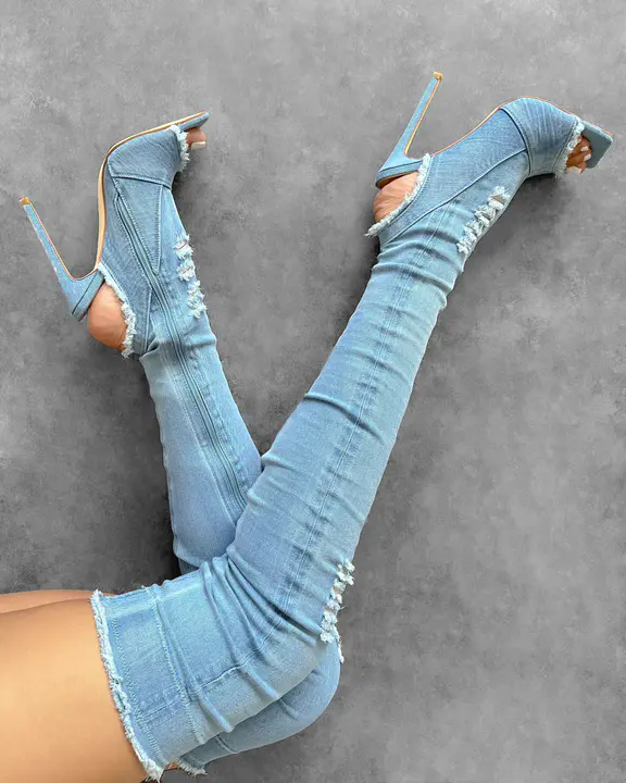 Over-the-knee cowboy boots