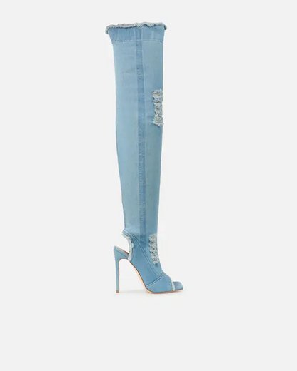 Over-the-knee cowboy boots