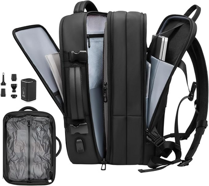Vacuum backpack with air pump