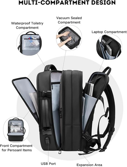 Vacuum backpack with air pump