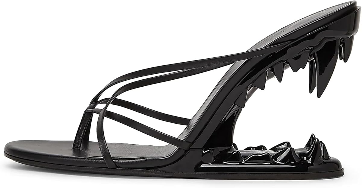 Shark Tooth Backless Sandals