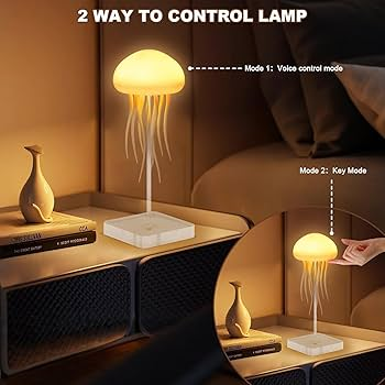 Jellyfish Dance LED Voice-Controlled Jellyfish Light (Suspended Type + Base)