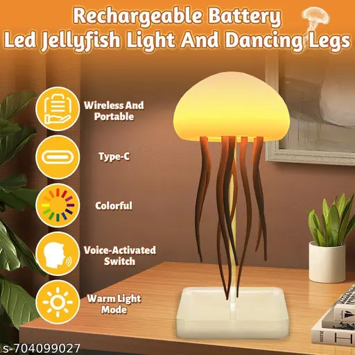 Jellyfish Dance LED Voice-Controlled Jellyfish Light (Suspended Type + Base)