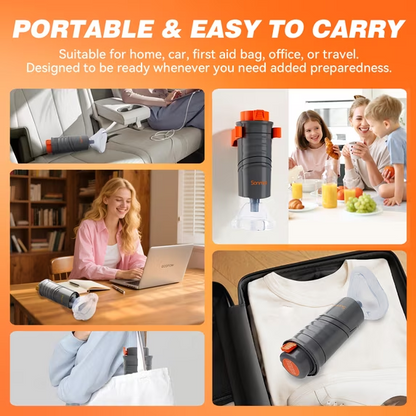 Classic wall-mounted home first aid and asphyxiation prevention kit