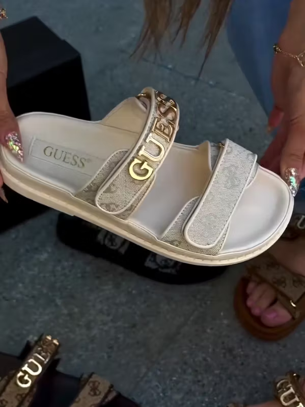 Double-strap platform sandals