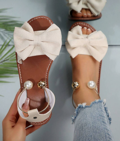 Casual and comfortable round-toe flat slippers