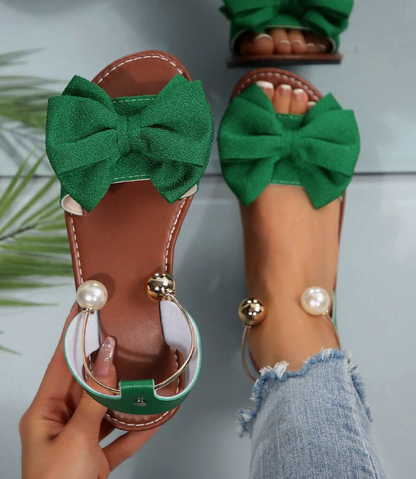 Casual and comfortable round-toe flat slippers