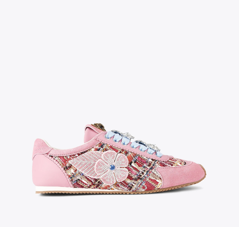 Suede patchwork embroidered German training shoes