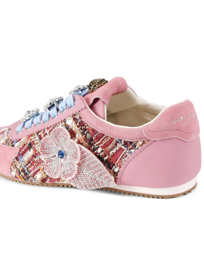Suede patchwork embroidered German training shoes
