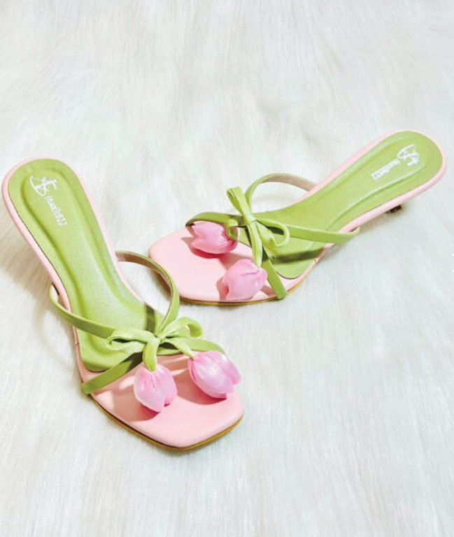 Handmade tulip high heels