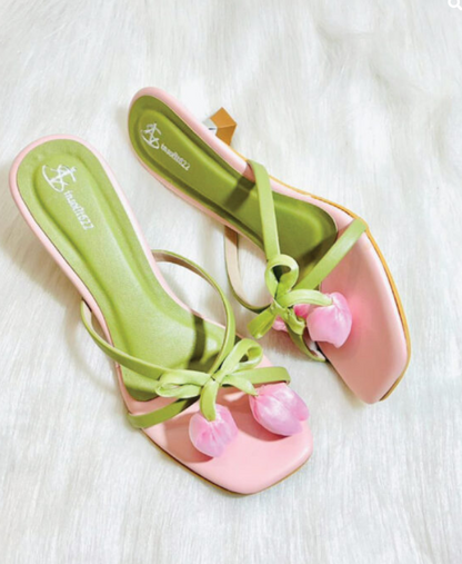 Handmade tulip high heels