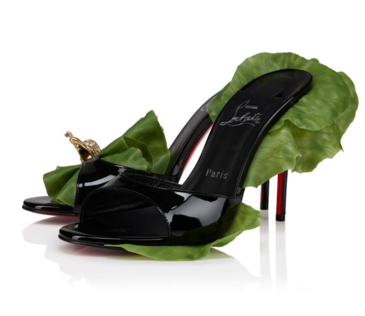 Green women's high heels