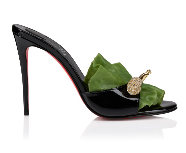 Green women's high heels