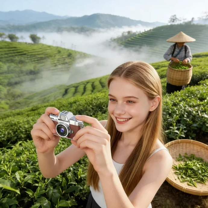 A mini, compact digital camera with a 1.47-inch LCD screen.