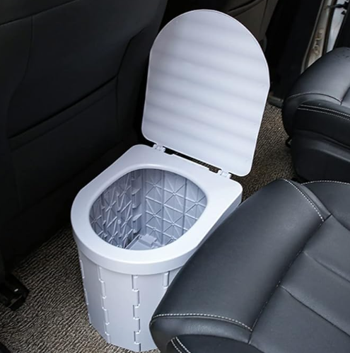 Car toilet seat, outdoor travel emergency portable toilet