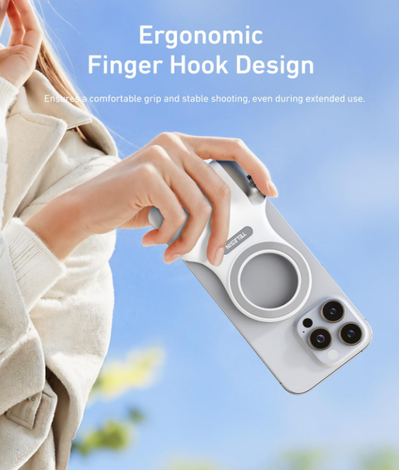 Magnetic phone camera grip + C03 magnetic selfie fill light set