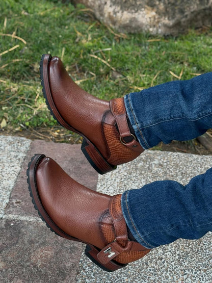Genuine leather cowboy boots