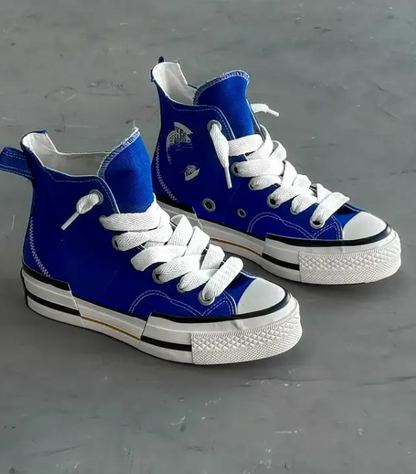 High-top canvas shoes