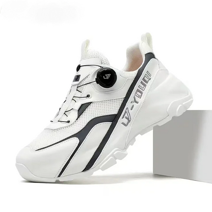 Breathable Casual Cowhide Chunky Sole Height-Enhancing Sneakers