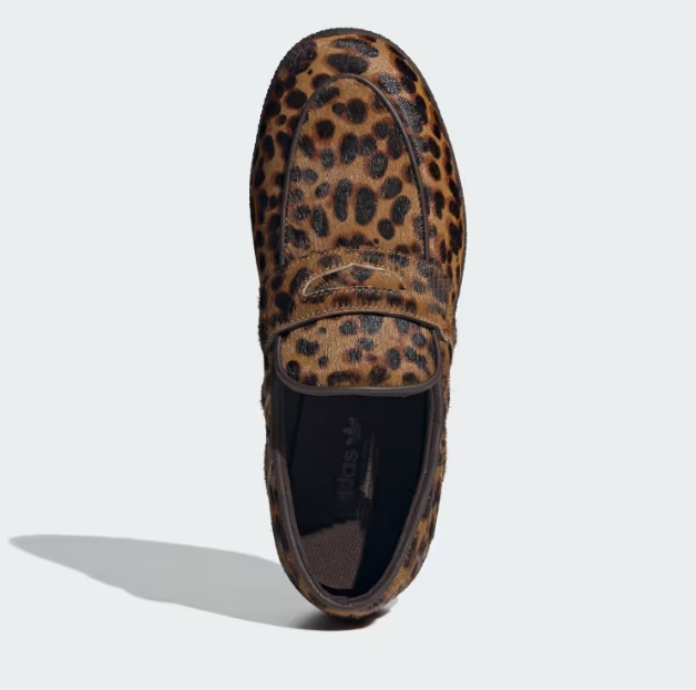 Leopard print genuine leather casual shoes