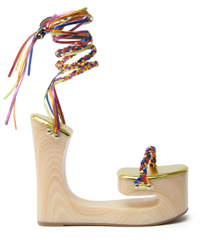 Colorful woven women's sandals